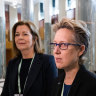 The ACTU’s Michele O’Neil and Sally McManus,