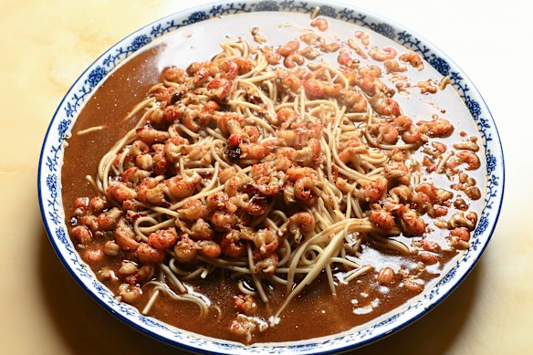 The signature yabby noodles.