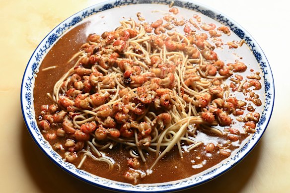 The signature yabby noodles.
