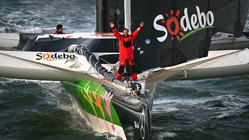 Frenchman sets new record after sailing around the world in 40 days