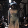 The John Galliano for Maison Margiela Spring/Summer 2024 haute couture show that featured sheer dresses with merkins underneath.