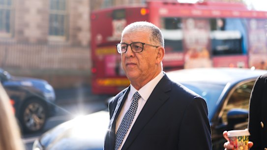 Former Liverpool Council chief executive John Ajaka arrives at the inquiry into dysfunction and maladministration at the council on Wednesday.