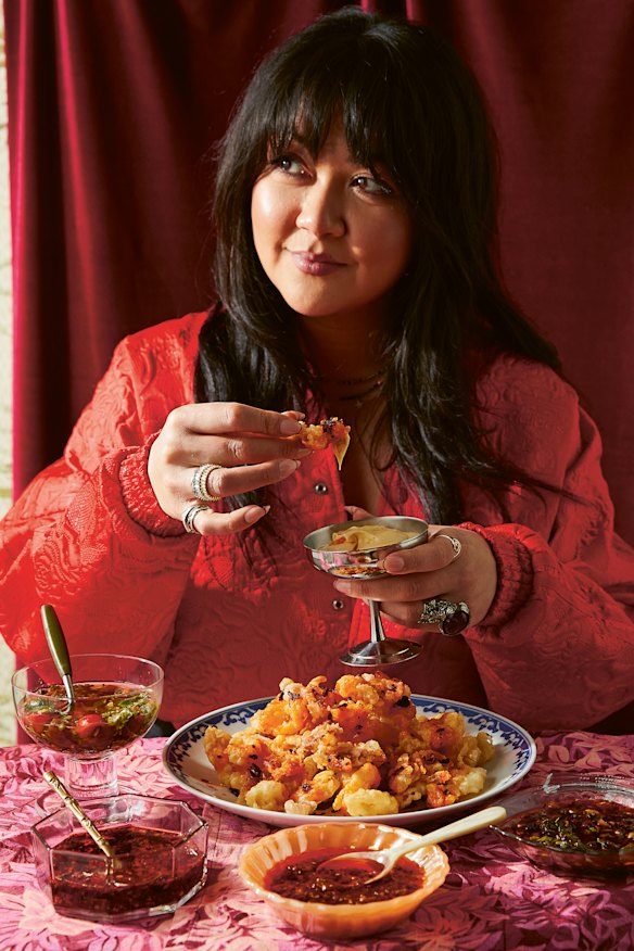 Rosheen Kaul, with some of her secret sauces.
