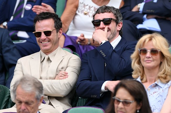 All of Us Strangers co-stars Andrew Scott and Paul Mescal share a joke.