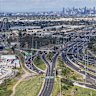 The Western Ring Road and West Gate freeway interchange.