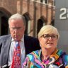 Senator Linda Reynolds outside court in Perth at a previous hearing.