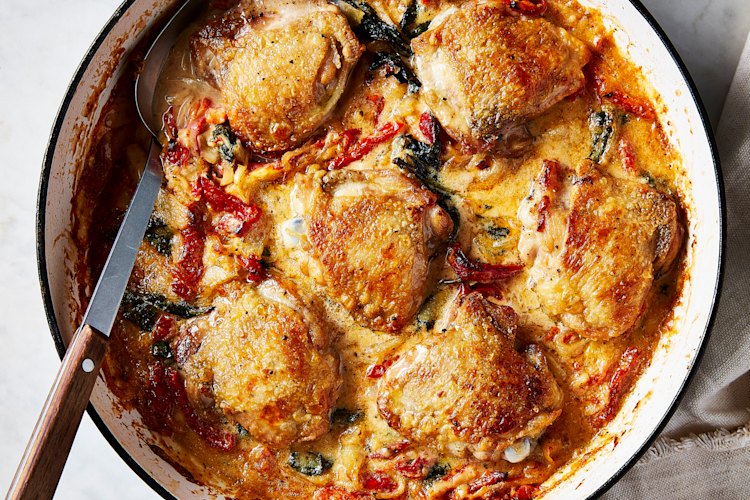 Wow-worthy baked Tuscan chicken.