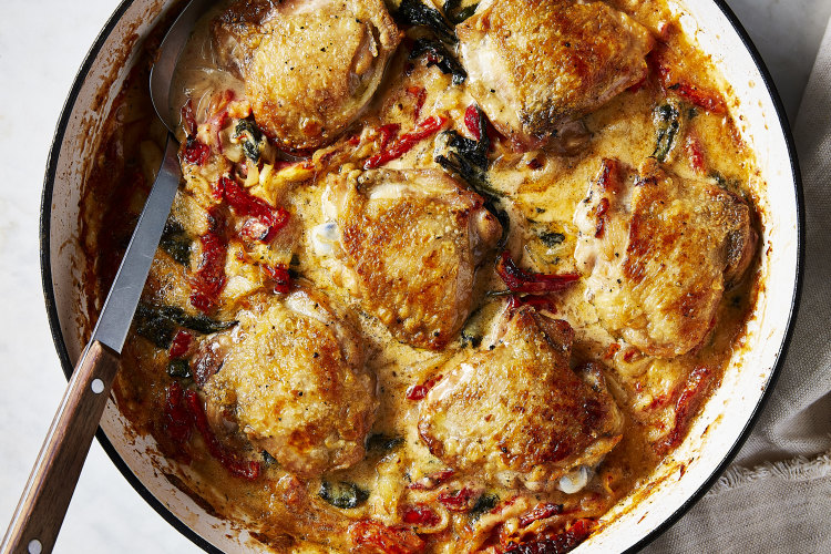 Wow-worthy baked Tuscan chicken.