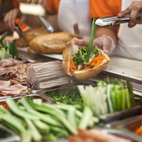 The banh mi counter at Nhu Lan.