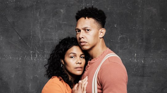 Zahra Newman and Callum Francis star in the Sydney production of the Bob Dylan musical, The Girl from the North Country.