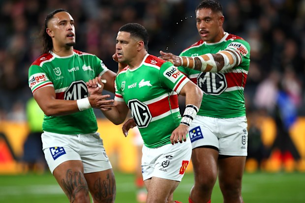 Cody Walker runs to the sidelines after being sent to the sin bin.