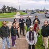 Residents of Creekstone estate in Tarneit, where the Wyndham council has barred the developer from selling any more properties until it installs traffic lights at the only road in and out.
