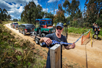 Police seal off McMillans Road near Dargo.