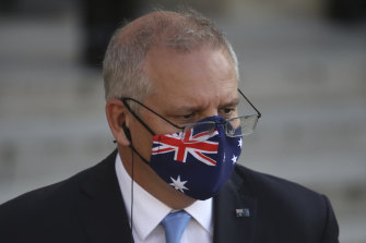 Prime Minister Scott Morrison during his recent trip overseas. 