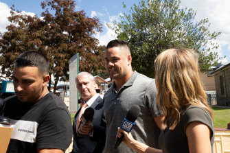 Jarryd Hayne leaves Cooma Correctional Centre on Wednesday after his convictions were quashed.
