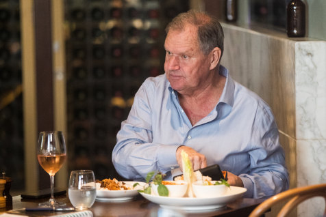 Robert Doyle at lunch in South Melbourne in October 2018.  