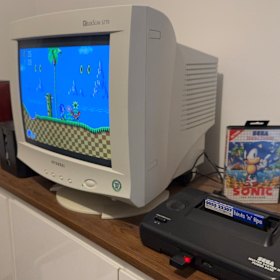 The Sega Master System would ideally be played with a much older CRT, but with the help of a good scaler it still looks far better here than on an LCD.