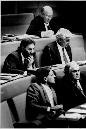 Phil Cleary sitting in Parliament in Canberra