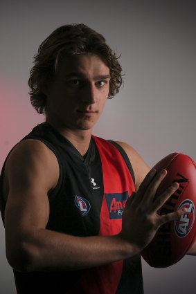 Harrison Jones was taken with Essendon’s first pick in the 2019 NAB AFL Draft.