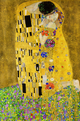 Gustav Klimt’s 1908 painting, "The Kiss".
