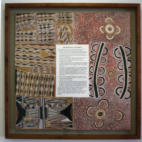 The Barunga Statement in Parliament House, Canberra.