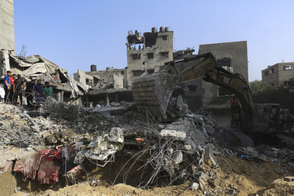 Houses in Gaza City destroyed by air strikes this week.