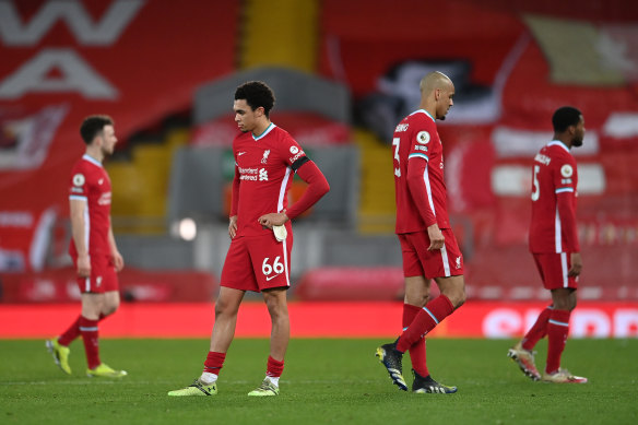 Even qualifying for the Champions League appears a pipe dream for Liverpool after a fifth straight loss at Anfield.