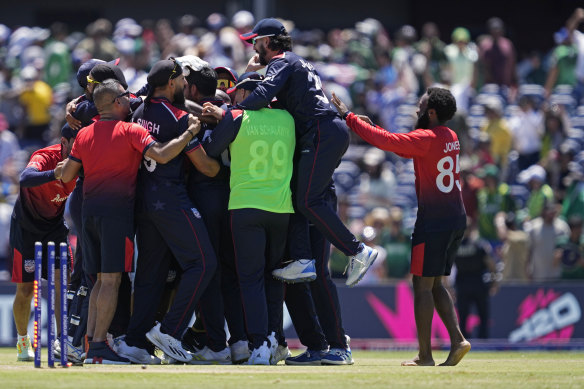 The USA players scored a remarkable victory over Pakistan.