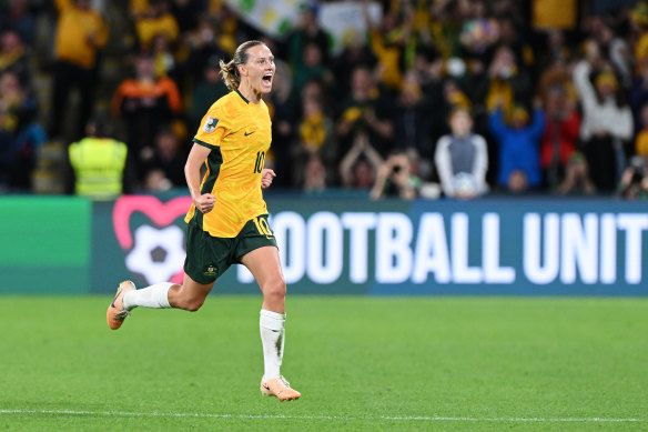 Emily Van Egmond delivered Australia their only goal in the first-half. 