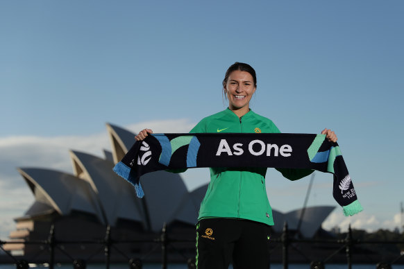 Steph Catley of the Matildas, who are the toast of Australian sport after last month's successful bid to co-host the 2023 Women's World Cup.