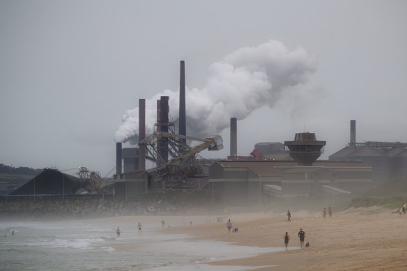 The steelworks and coal loading facility at Port Kembla.