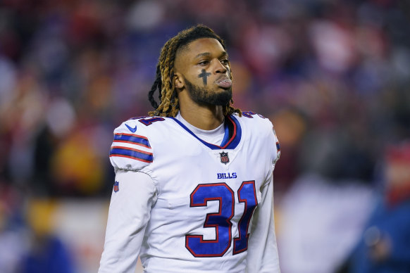 Bills player Damar Hamlin was taken from the stadium in an ambulance.