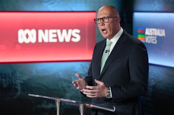 Peter Dutton makes his final pitch to voters at the end of the debate.