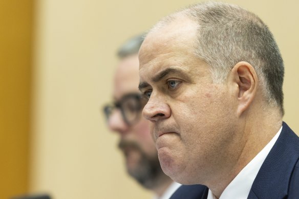 David Anderson faced a barrage of questioning during a Senate Estimates hearing on Tuesday.