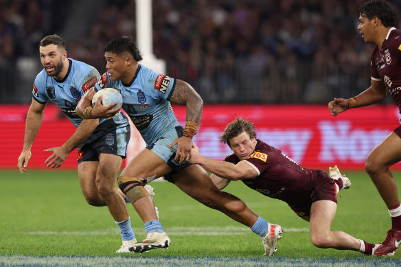 Brian To’o and James Tedesco ran relentlessly in Perth.