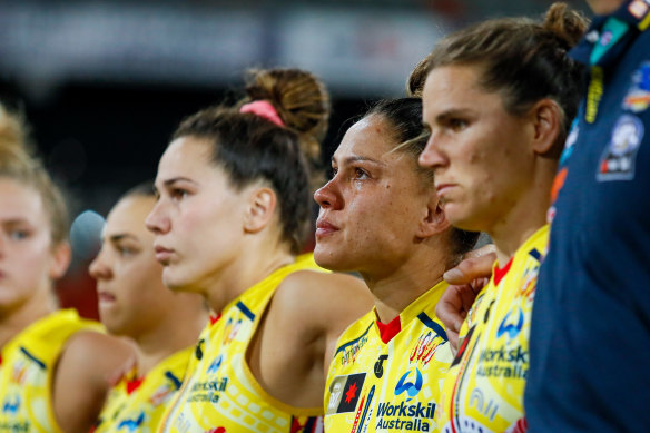 A minute of silence was held for Adelaide premiership player Heather Anderson.