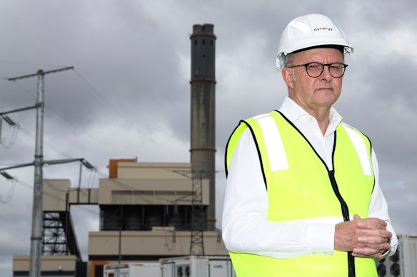 During a visit to the Collie Battery Energy Storage System at the Collie Power Station in WA on Wednesday, the PM questioned why Dutton hadn’t visited any proposed nuclear power sites.