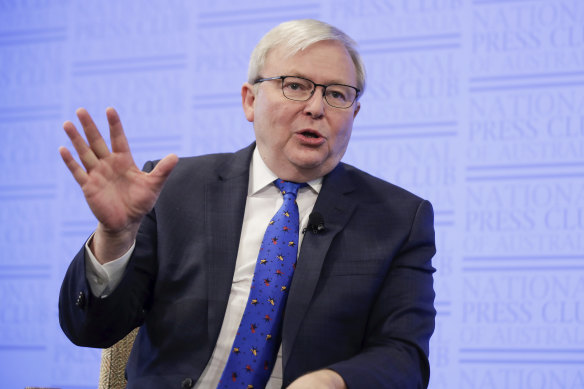 Former prime minister Kevin Rudd will now be “Dr Rudd”.