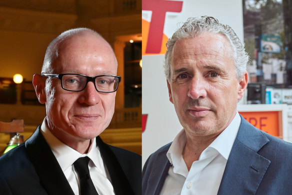 News Corp CEO Robert Thomson and Telstra CEO Andy Penn both dismissed speculation they wanted an exit strategy for Foxtel.