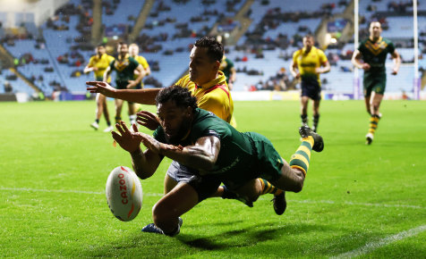 Josh Addo-Carr has been among the Kangaroos best so far at the World Cup.