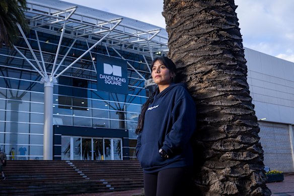 Shefali Batta at Dandenong Square, where a customer attempted to stab her in 2023. 