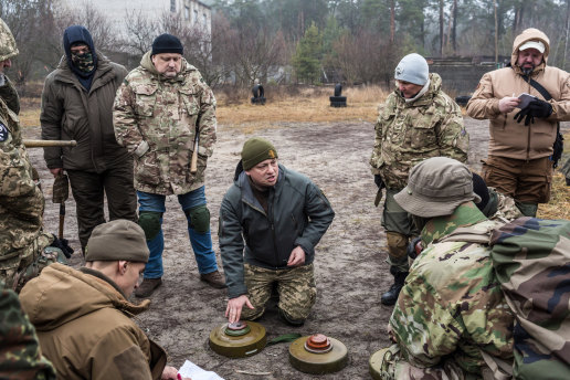 A Ukrainian combat engineer trains civilians in weaponry and potential roles as guerrilla fighters near Kyiv. Victory for Ukraine, once thought impossible, is not out of reach.