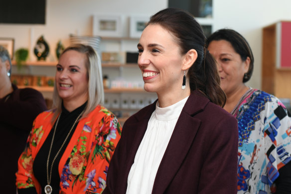 NZ PM Jacinda Ardern in Napier on Friday.