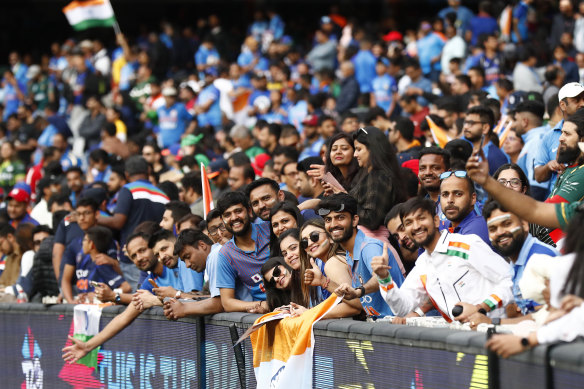 India and Pakistan fans have turned up to the World Cup in vast numbers.