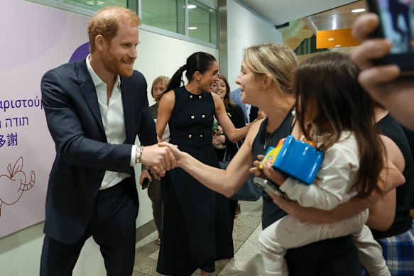 Harry greeting the crowds.