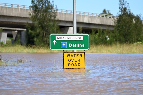 Residents from the coastal town of Ballina were evacuated in 2022 as floodwaters rose.
