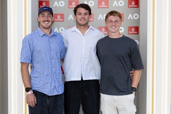 Angus Anderson (left) will make his AFL debut on Friday night.
