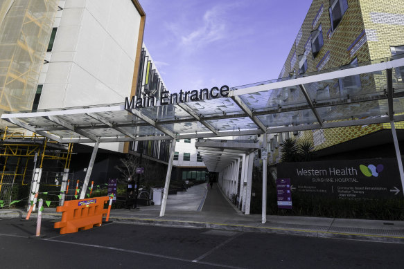 Sunshine Hospital is one of the affected hospitals in Melbourne’s west. 