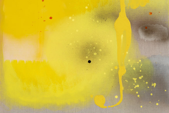 Louise Olsen, Pollination 2 (2019), oil on linen, 60cm x 80cm.