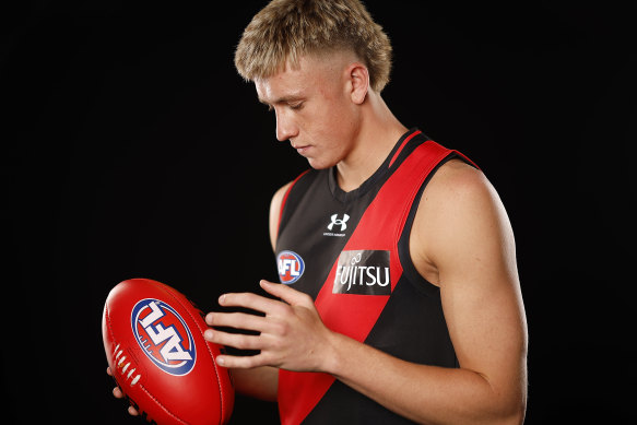 Essendon draftee Nate Caddy.